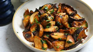 Sautéed King Oyster Mushrooms | Easy Side Dish