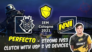 G2 vs NAVI: Perfecto - strong 1vs3 Clutch with USP S vs devices, IEM Cologne 2021