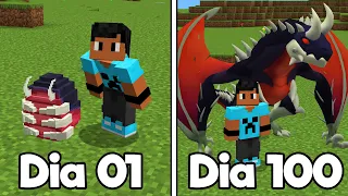 SOBREVIVI 100 DIAS NO MUNDO DE DRAGÕES NO MINECRAFT O FILME