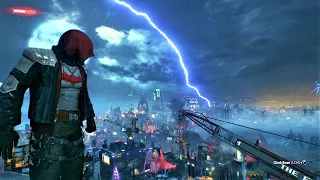 Batman Arkham Knight - Combat Gameplay: Red Hood, Robin, Nightwing, & Batgirl