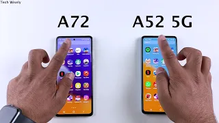 SAMSUNG A72 vs A52 5G Speed Test & Ram Management