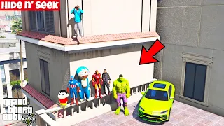 Franklin Playing Hide N Seek With SHINCHAN or Avengers In GTA V