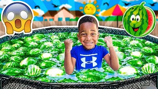 DJ Filled His Swimming Pool With Giant Watermelons
