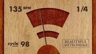 135 BPM 1/4 Wood Metronome HD