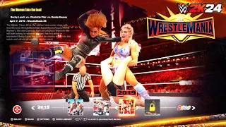 WWE 2K24 Showcase - Becky Lynch vs. Charlotte Flair vs. Ronda Rousey | WrestleMania 35