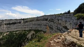 Schweiz / Creux du Van / Alphornbläser