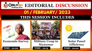 01 February 2023, Editorial And Newspaper Analysis, Economic Survey, Myanmar, Solar Energy