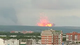 Пожар на складе боеприпасов в Ачинске