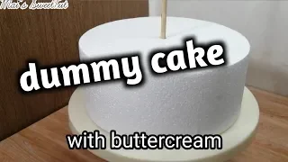 how ro cover dummy cake with buttercream /tips and technique #25