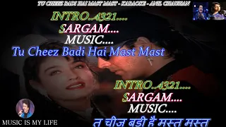 Tu Cheez Badi Hai Mast With Female Voice Karaoke With Scrolling Lyrics Eng. & हिंदी