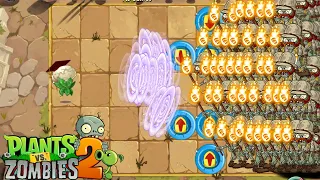 PvZ 2 Every Plant Max Level Using 10 Projectile Vs 100 Explorer Zombie - Who is Best Plant?