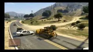 Grand Theft Auto V - Franklin Gameplay - Bulldozer Rampage - "KILLDOZER"