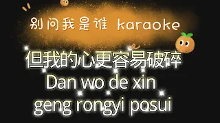 别问我是谁 伴奏 |Đừng hỏi tôi là ai( bie wen wo shi shei) karaoke | KARAOKE PINYIN LYRICS VIDEO