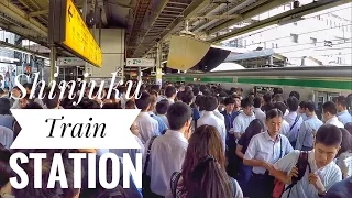 JAPAN-Shinjuku Train Station- Rush hour in Tokyo 2016