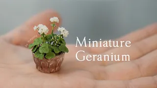 DIY Miniature Geranium Flower | Clay Plant Pot | How to make