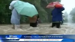 Flooding: 1 million people displaced in India