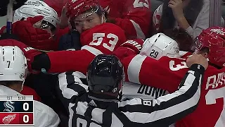 Detroit Red Wings Vs Seattle Kraken Scrum