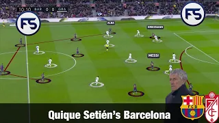 Quique Setién’s Barcelona tactics (4-3-3 / 3-5-2) in his first match Vs Granada (4-4-2)