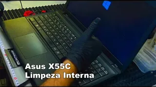 Limpeza Interna e troca de pasta térmica Asus X55C - MediaTronik