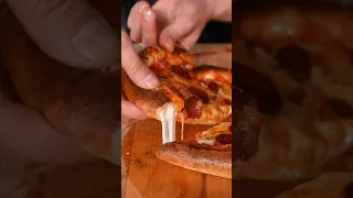 Cheese Stuffed Crust Pizza At Home