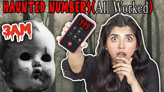 Calling *HAUNTED* Numbers You Should Never Call at 3 AM Challenge| *ALL OF THEM WORKED*🤯