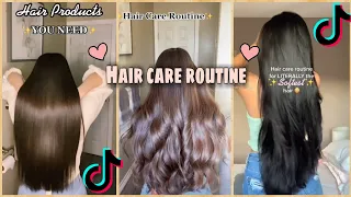 hair care routine✨-tiktok compilation💚