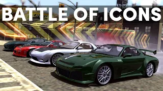 Icons Head to Head (RX8, EVO, Supra, Mustang, RX7)