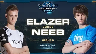 Elazer vs Neeb ZvP - Group D Elimination - 2019 WCS Global Finals - StarCraft II