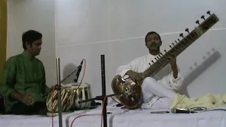 Abhik Mukherjee, sitar & Rupak Bhattacharya, tabla. Raga Jhinjhoti: alap, jod. Kolkata Baitak. 2020.