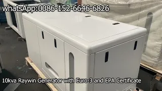 10kva Yuchai Raywin Silent Diesel Generator with Euro  and EPA Certificate low noise 3C11G3