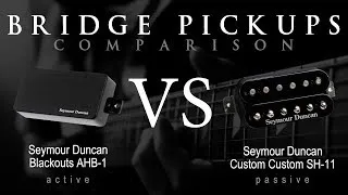 SEYMOUR DUNCAN SH11 TB11 vs BLACKOUTS - Active Passive Bridge Pickup Metal Tone Comparison / Review