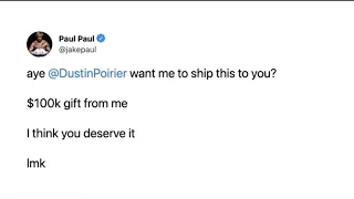 Jake Paul reacts to Conor McGregor loss to poirier and offers him $23. 😂