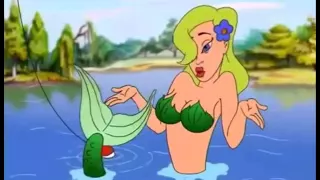 Funny video clip | Mermaid and fisherman | Bad ending | Humor cartoons movie