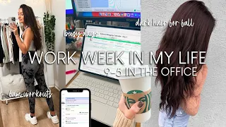 WORK WEEK IN MY LIFE | 9-5 marketing, productivity, 6am workouts, new hair, etc