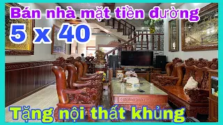 Bán nhà mặt tiền chính chủ xây ở đẹp như biệt thự tặng full nội thất đẳng cấp | bán nhà dĩ an (742)