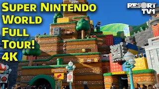 Super Nintendo World - Full Tour & Walkthrough Night & Day 2023 - Mario Bros Fun!