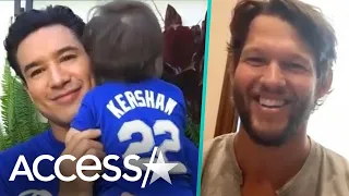 Mario Lopez & Baby Son Surprise Clayton Kershaw & It's Too Cute