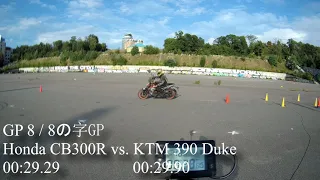 #GP8 (8の字GP) / Honda CB300R (Victor) vs. KTM 390 Duke (Anton) / Ukraine ジムカーナ