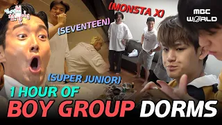 [C.C.] 1 Hour of BOY GROUP dorm life #SEVENTEEN #MONSTAX #SUPERJUNIOR