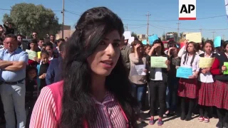 Yazidi protest fate of missing relatives in IS hands