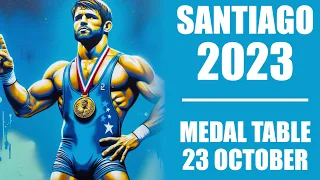 2023 Pan American Games | Medal Table | 23 October (Day 3) Santiago #panamericangames