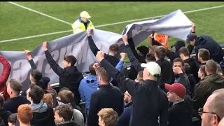 Falkirk fans protest after relegation