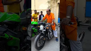 uncle ji ka reaction dekho 👀with Continental GT 650 ❤‍🩹🤯👀 #gt650 #exhaust #trending #share #vairal