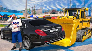 ГАРВИН РАЗБИЛ МОЙ МАЙБАХ НА ТРАКТОРЕ! - РЕАЛЬНАЯ ЖИЗНЬ В GTA 5