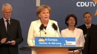 Rede von Angela Merkel beim Wahlkampfauftakt in Aachen