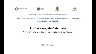 Polo del Molise - Italiano 20/21 - Prof. Angela Chiantera - Conferenza 22/04/2021