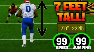 Madden 24 but I got a 7 FOOT TALL 99 Speed WR !