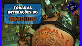 Todas as Interações do ROADHOG !!! 🐷🎣  (entre personagens, mapas, etc...) - OVERWATCH 2