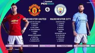 PES 2021 - Manchester United vs Manchester City - Messi to Man City - C.Ronaldo return to Man United