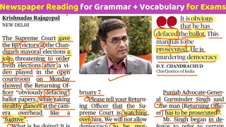 How to Improve English Reading - The Hindu Newspaper - Newspaper Grammar and Vocabulary